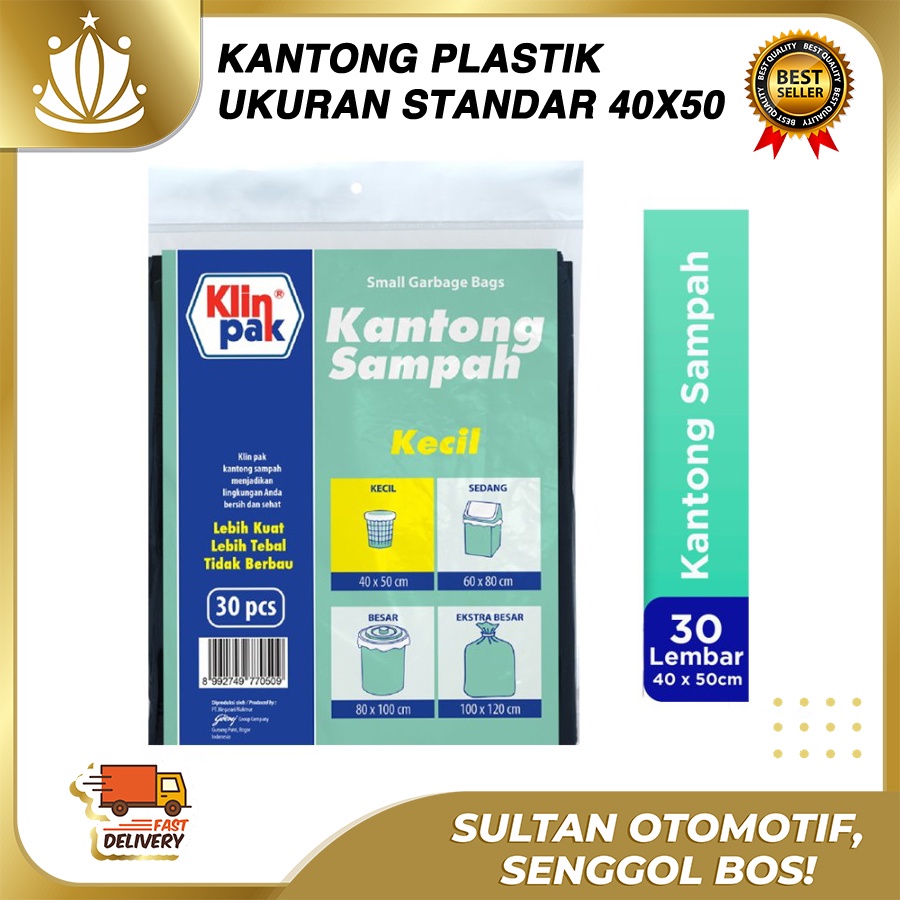 Kantong Plastik Sampah Klinpak 40x50 cm