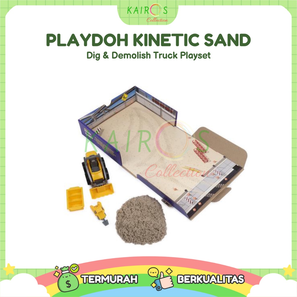 Kinetic Sand Dig &amp; Demolish Truck Playset Original Playdoh