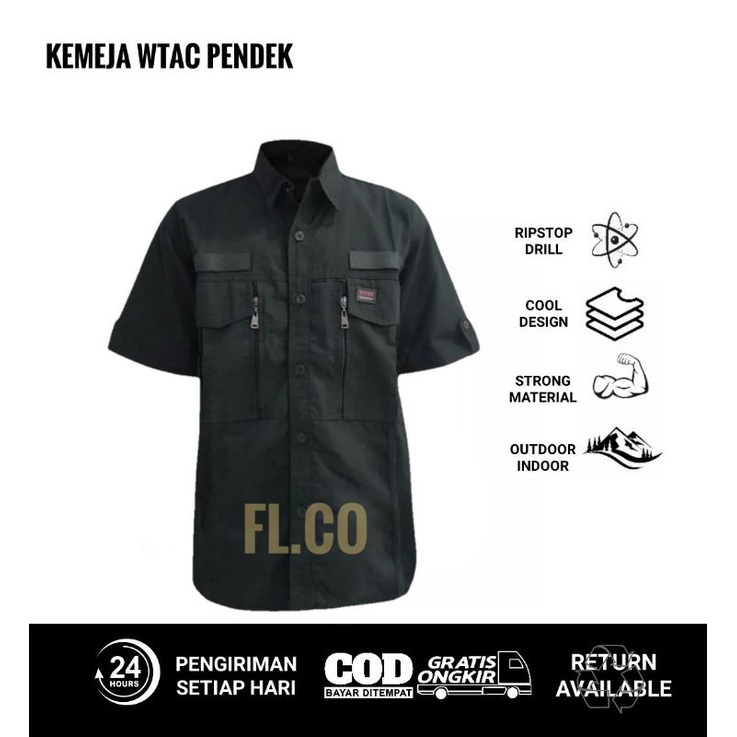 kemeja tactical wtac pendek / kemeja tactical outdoor/ kemeja lapangan