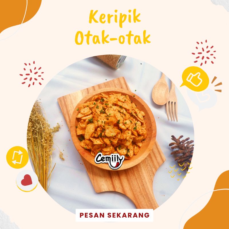 

CEMILAN MURAH KERIPIK SEBLAK | KERIPIK OTAK-OTAK EKSTRA DAUN JERUK | 110gr, 250gr, 500gr, 1kg