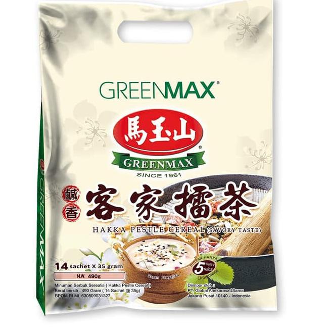 

Promo promo--GREENMAX Hakka Pestle Cereal (14 sachets x 35gr) - Sereal Vegan Pengganti Sarapan
