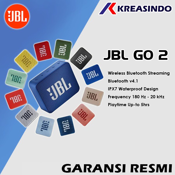 JBL GO 2 / GO2 Speaker Portable Bluetooth Original Resmi IMS