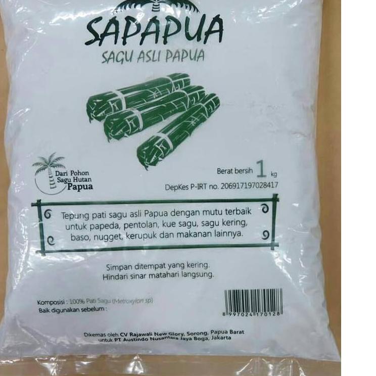 

Terbaik SAPAPUA (TEPUNG SAGU DARI PAPUA) 1000 GRAM 