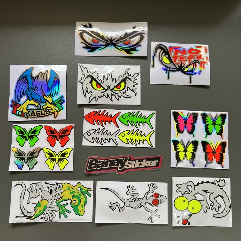 STICKER STIKER CICAK TOKE EAGLE KUPU KUPU NO FEAR CUTTING