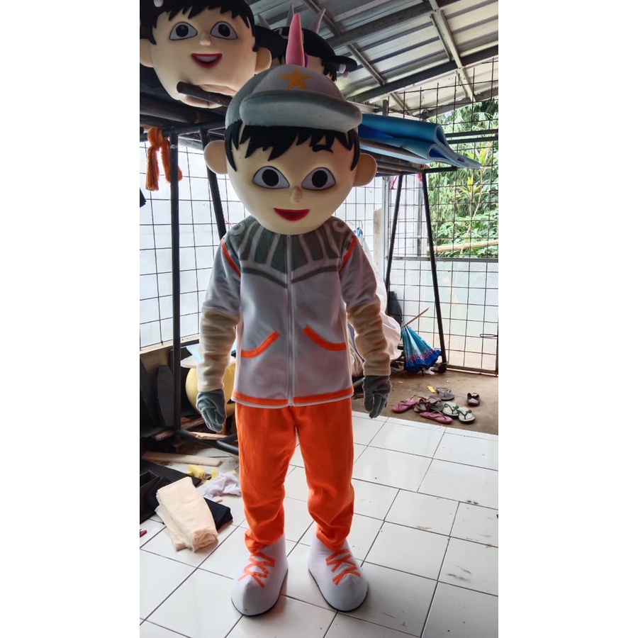 termurah kostum badut boboiboy oren termurah maskot badut karakter