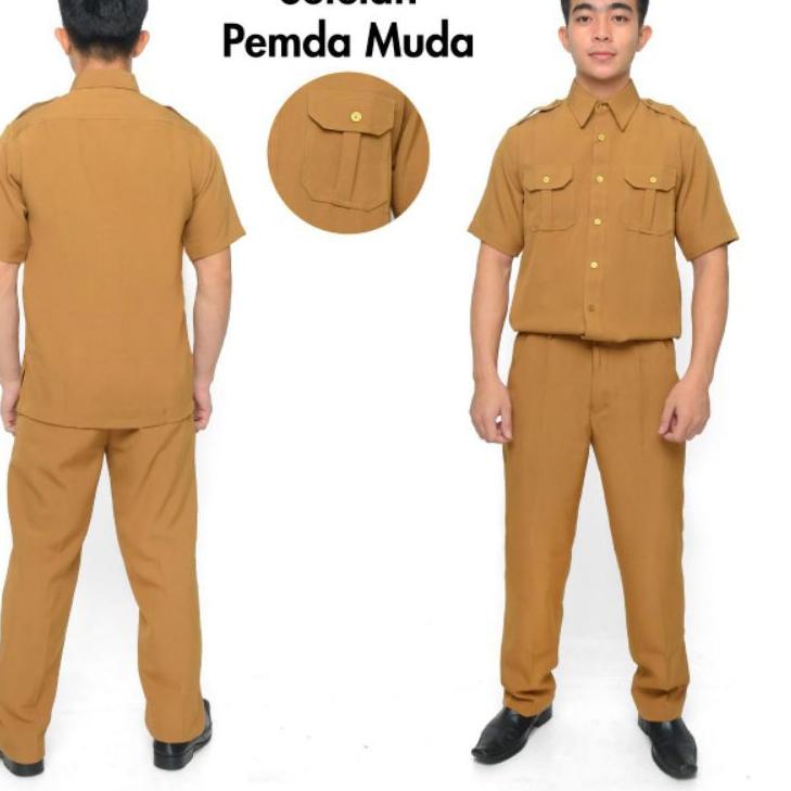 Paling Laris Baju Dinas Pdh Pria bahan import merek elponte #pemda