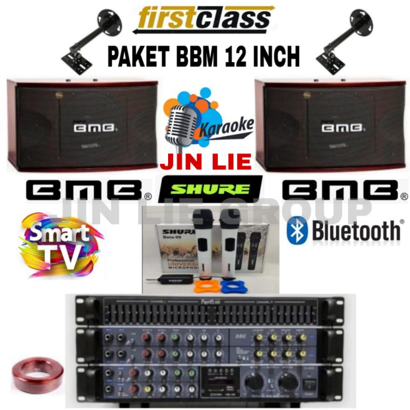 GROSIR PAKET SOUND SYSTEM KARAOKE BMB 12 INCH BLUETOOTH FIRSTCLASS 4400