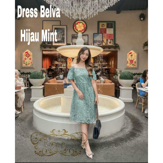 DRESS BELVA MUTIARA, TILE FURING, DRESS MAXY, 3 UKURAN