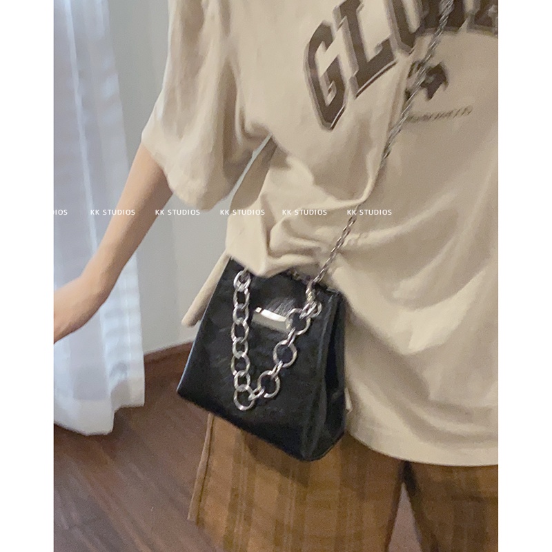 Suhao tas desain ceruk wanita 2022 baru tas ember portabel all-match high-end all-match ins chain messenger bag