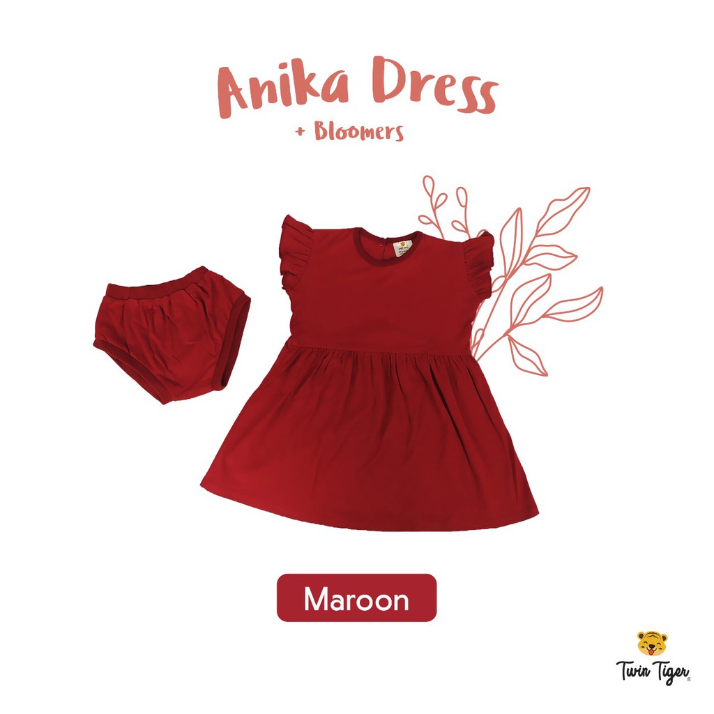 Twin Tiger Baby Anika Dress Baju Anak Perempuan 0 - 3 Tahun