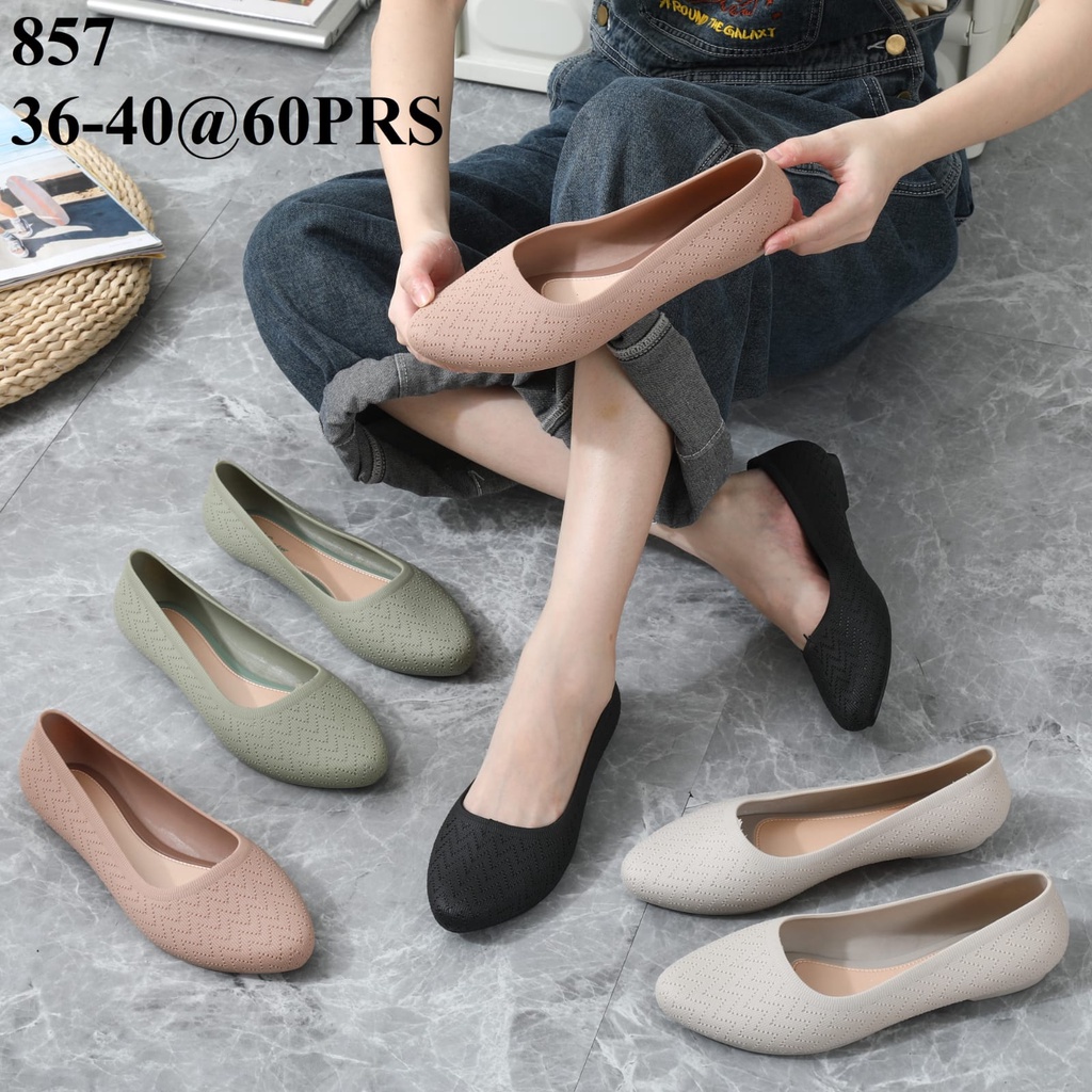 Sepatu Wanita Terbaru/Sepatu Balet Karet Jelly HYS 857/Sepatu Flat Shoes Import