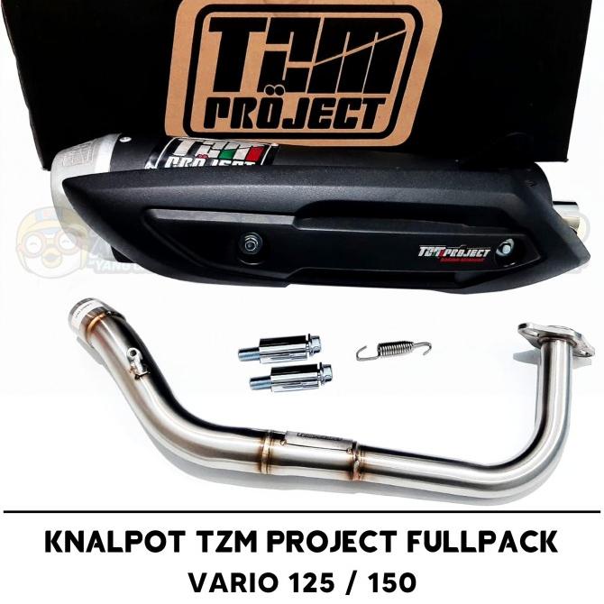 Knalpot Standar Racing TZM Project Vario 125 150 LED OLD NEW