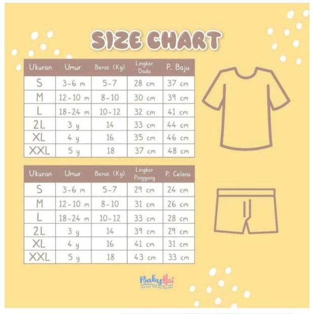 Baju Bayi Anak Perempuan Laki Laki Setelan Pendek Polos Kancing Depan Baby Hai 1pcs