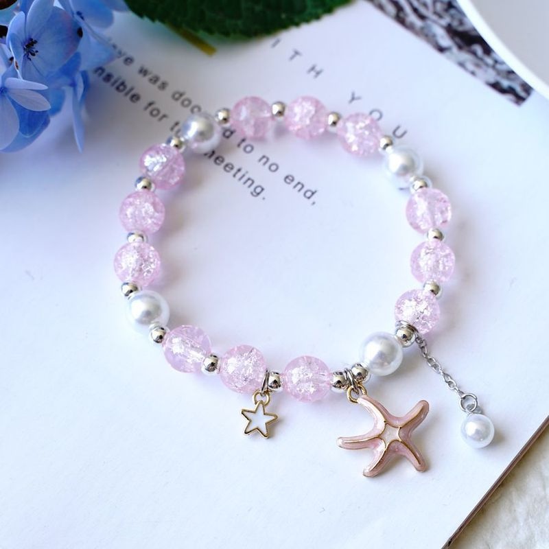 Gelang Tali Kepang Hias Kristal Bunga Butterfly Gaya Korea Untuk Pria Dan Wanita