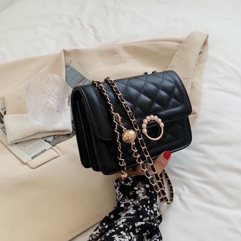 Suhao 2022 rantai baru tas kurir Korea wanita musim panas all-match mahasiswa niche tas Perancis satu bahu ketiak kotak persegi kecil