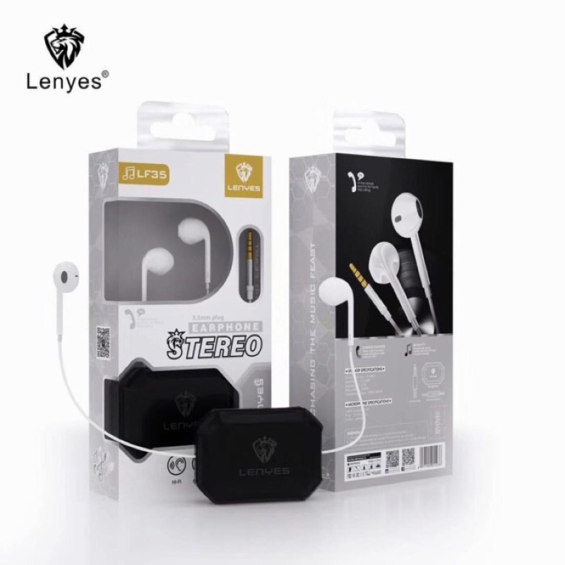 HEADSET HANDSFREE LENYES LF35 ORIGINAL STEREO EARPHONE LF-35