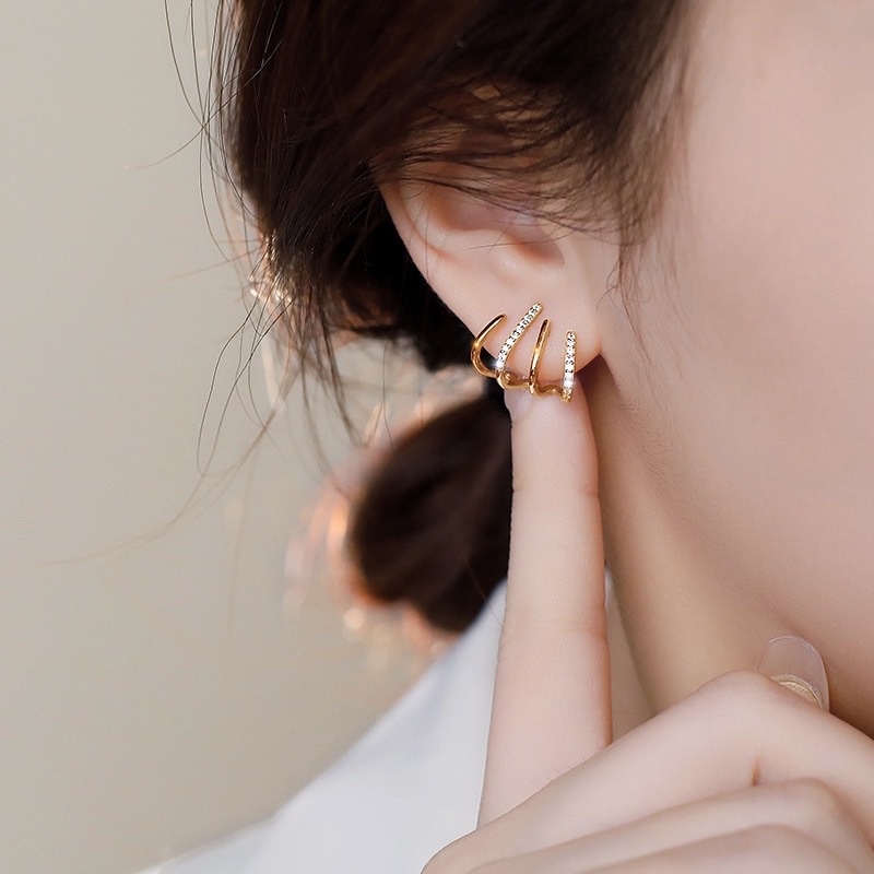 Anting E356 anting Eropa dan Amerika berlebihan anting aksesoris fashion lingkaran besar