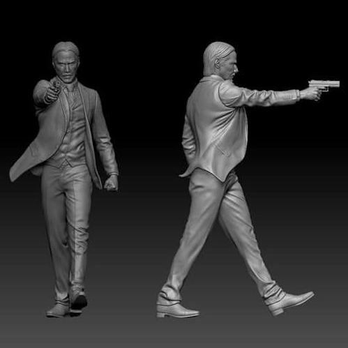 <<<<<] figure skala 1/64 john wick up gun