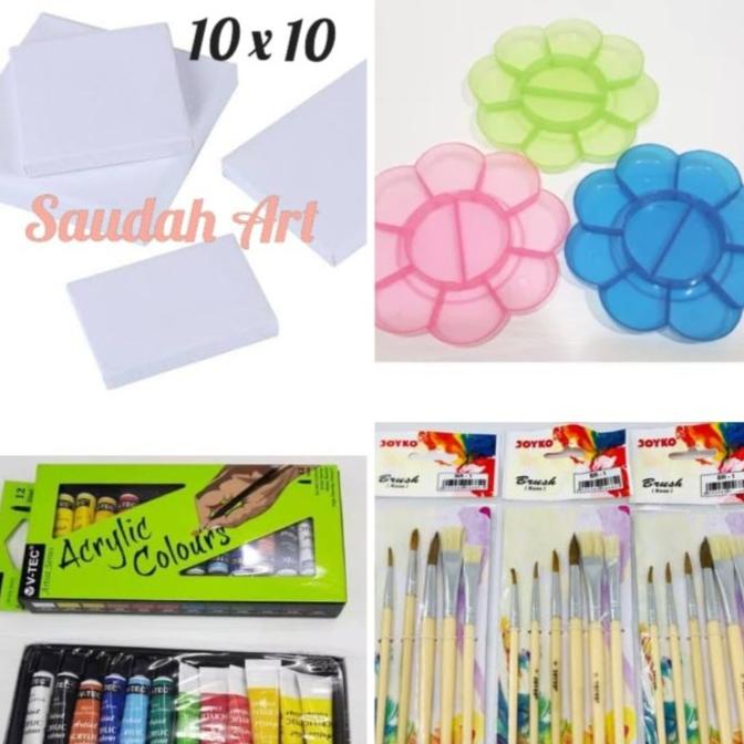 

Paket Kanvas Lukis (kanvas 10x10,kuas,palet,cat akrilik)
