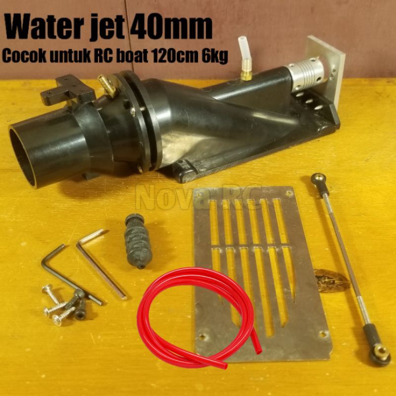 Turbo jet water thruster 40mm cocok untuk rc boat 120cm 6kg