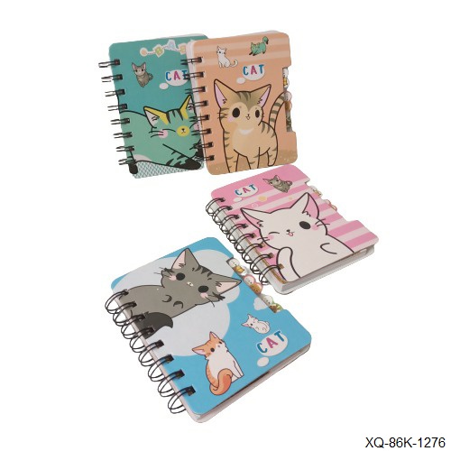 

Diary Notebook Spiral Indeks Cat XQ-86K-1276 - Buku Catatan Kucing Lucu ukuran kecil
