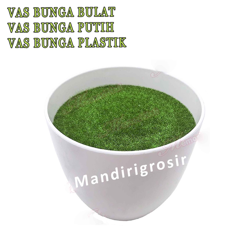 Pot Bunga * Vas Bunga Bulat * Vas Bunga Artificial Putih * Vas Bunga Plastik