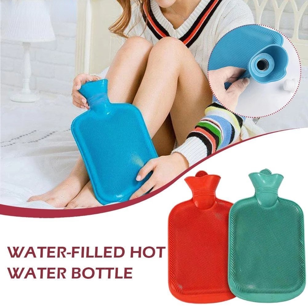 Botol Air Panas 500 / 1000 / 1750 / 2000ML Multifungsi Bahan Karet Tebal Anti Bocor Untuk Musim Dingin