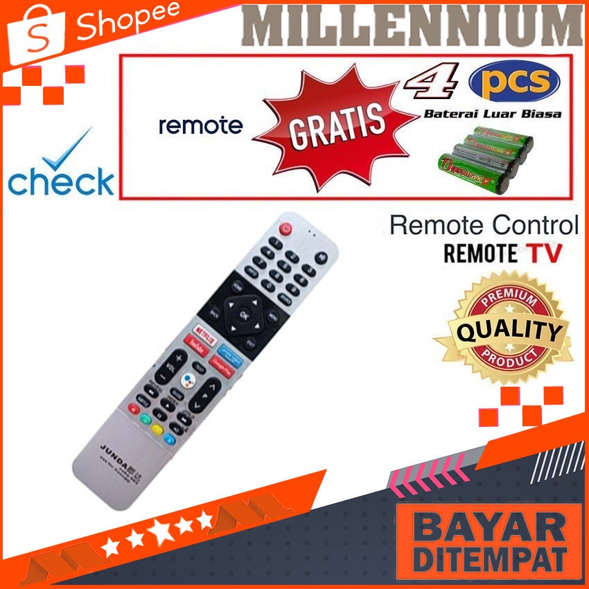 Remot Remote TV Coocaa LCD LED Android Smart TV 43S6G 50S6G 65S6G 32S7