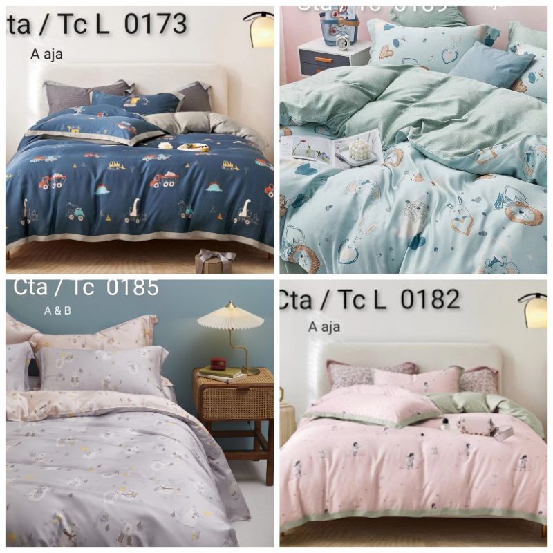 BYAK MOTIF ANAK!! SPREI SUTRA ORGANIK SERAT BAMBOO ORIGINAL TERMURAH