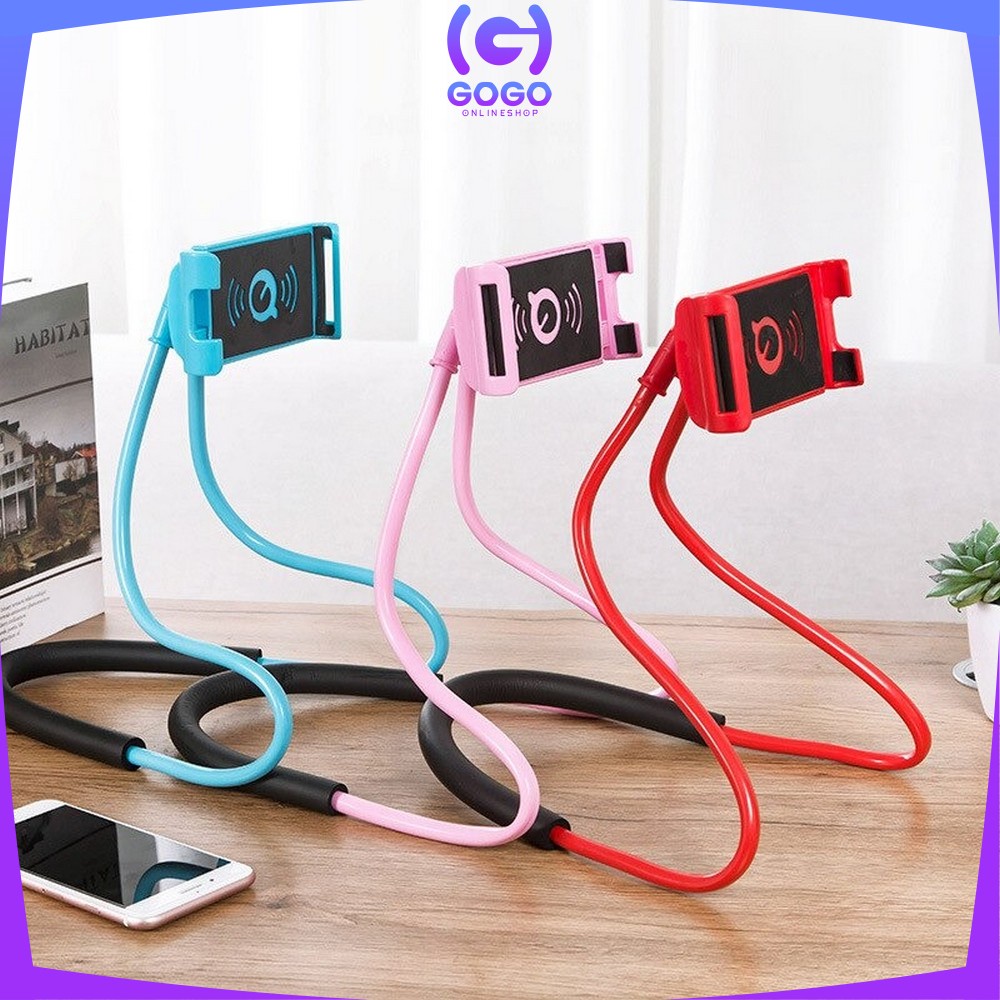 GOGO-C371 Lazy Neck Phone Holder Lazyneck Holder Hp / Flexible Lazypod Leher / Penyangga HP di Leher