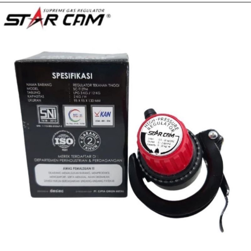 Regulator Winn Gas Starcam Black Edition + Meter