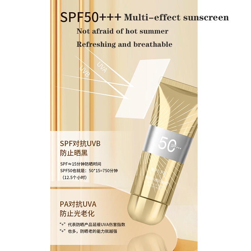 Sunscreen Cream Protector Facial Sun Block Spf50 Gel Isolation Lotion Cream Bleaching Creams Facial Moisturizer Whitening