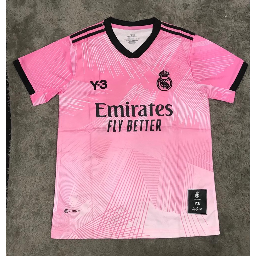 Jersey bola madrid  4th Y-3 pink GRADE ORI