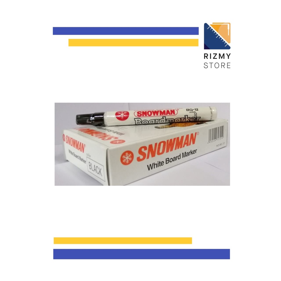 

Spidol Snowman Boardmarker Warna Hitam BG-12