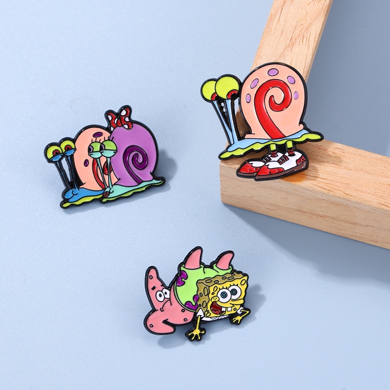 Bros Pin Desain Anime SpongeBob SquarePants Untuk Aksesoris Pakaian