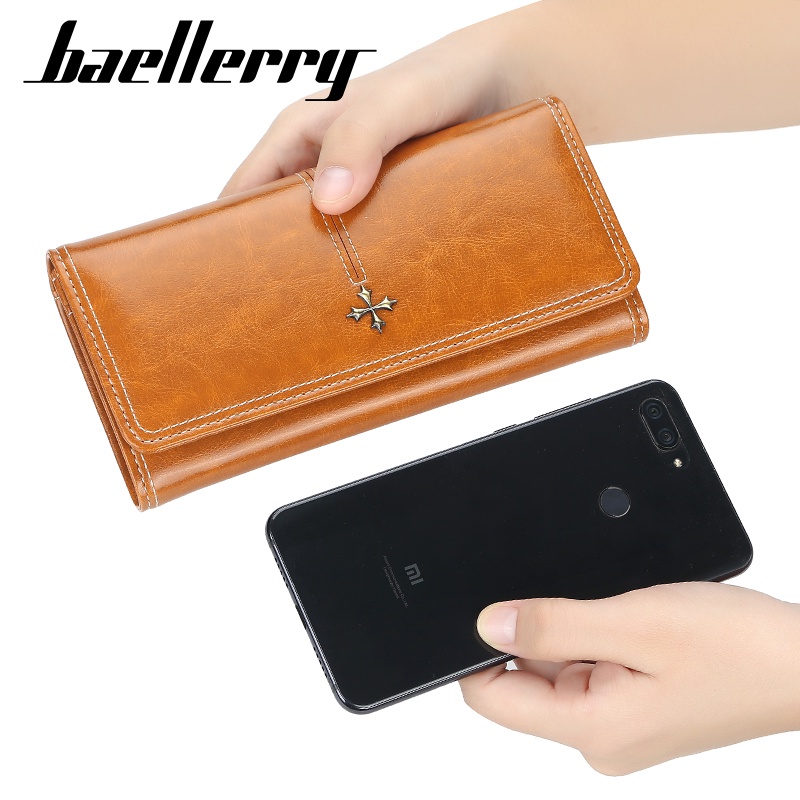 BAELLERRY N1826 Dompet Wanita Panjang Bahan Kulit PU Leather Premium WATCHKITE WKOS