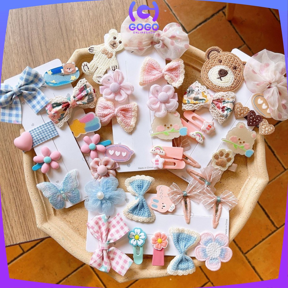 GOGO-C340-C342 Jepit Rambut Anak Lucu Set 10 IN 1 / Baby Hair Clip Ala Korea / Jepit Rambut Korea Anak / Jepitan Rambut Anak Korea Fashion / Hair Pin Rambut / Hair Clips