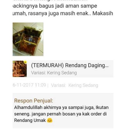 

COD✔️250 gr Rendang Daging Sapi Home Made Fresh Promo - Halal|RA7
