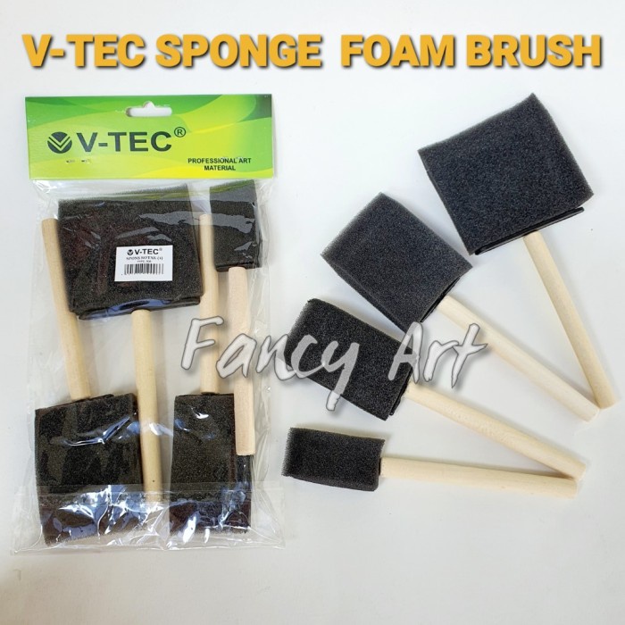 

Nikmati Spons Kotak Kuas Lukis Isi 4 - Sponge Foam Brush Decoupage Berkualitas