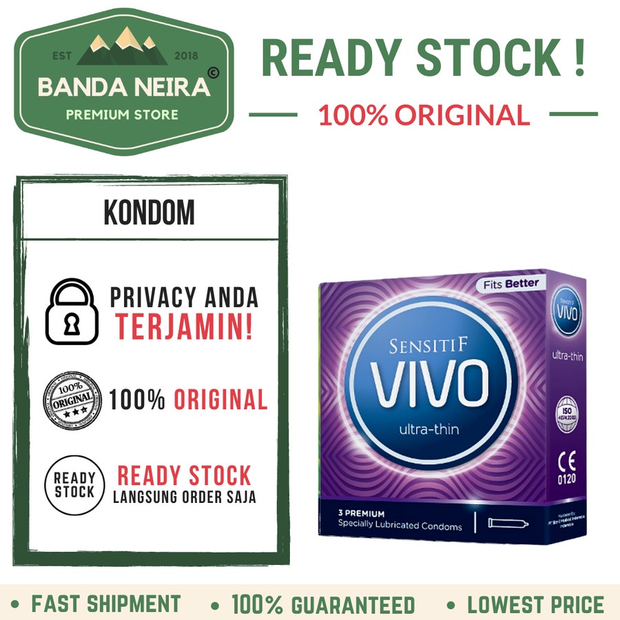 VIVO Ultra Thin Condom / Kondom Lebih Tipis