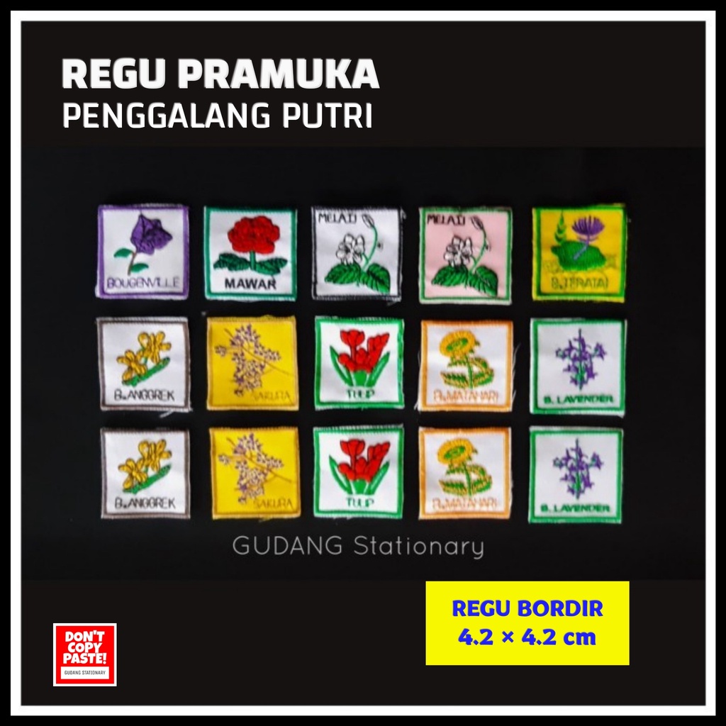 Badge + Bendera Regu Pramuka Penggalang Putri [set]
