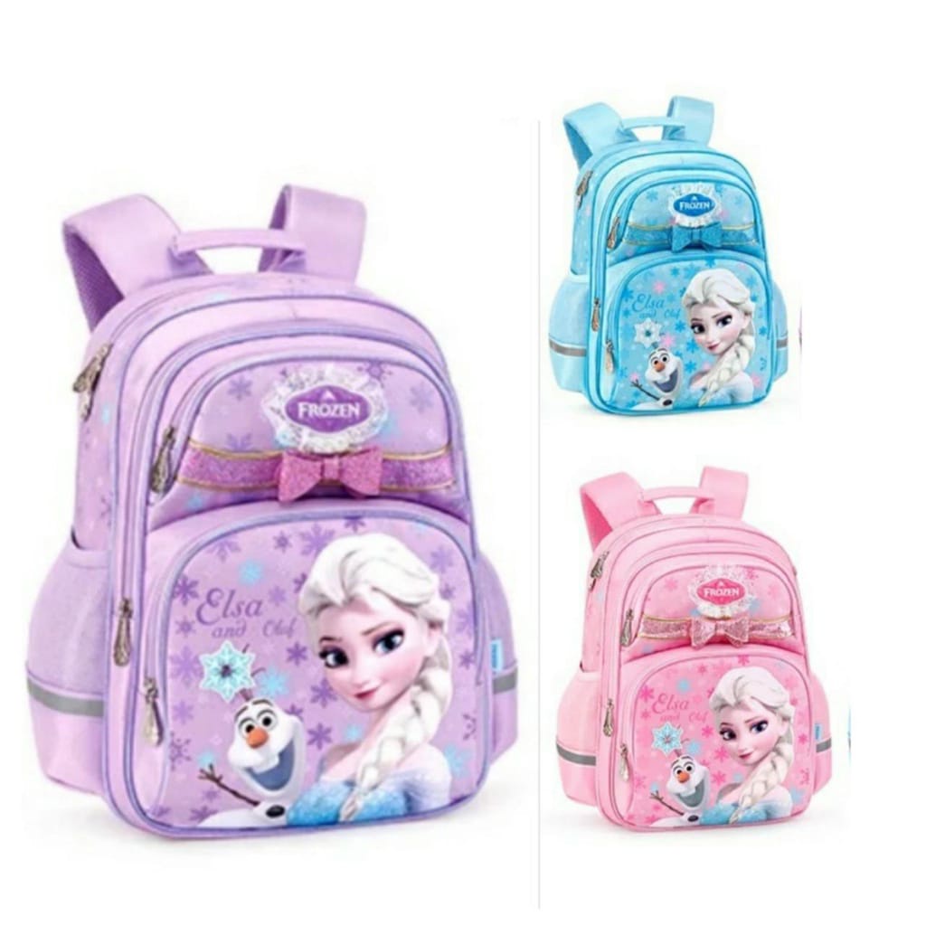 Tas Glossy SD TK Ransel Anak Sekolah Cewe Perempuan Kuda Unicorn Elsa Timbul LOL Prosen gratis Botol Minuman