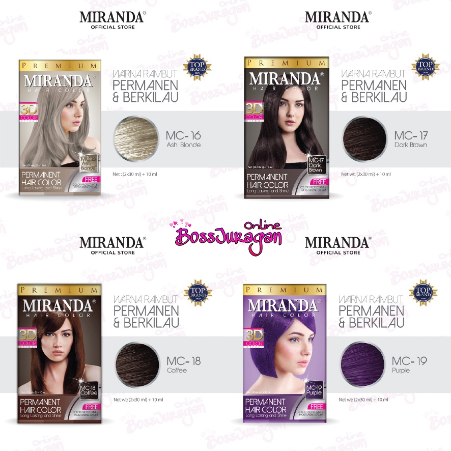 (BOSS) Miranda Hair Color - 30ml ( Pewarna Rambut )