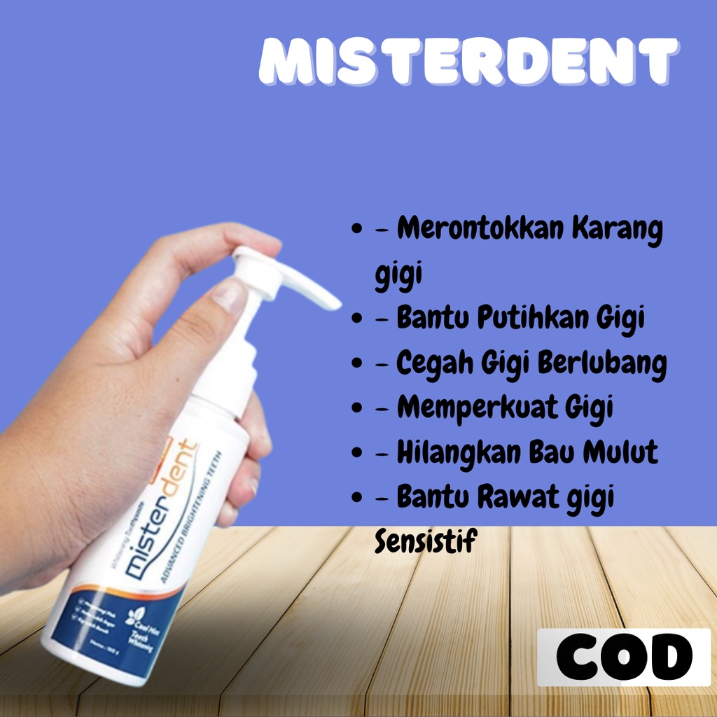 Pemutih Gigi Misterdent Odol Pemutih Penghilang Karang Gigi