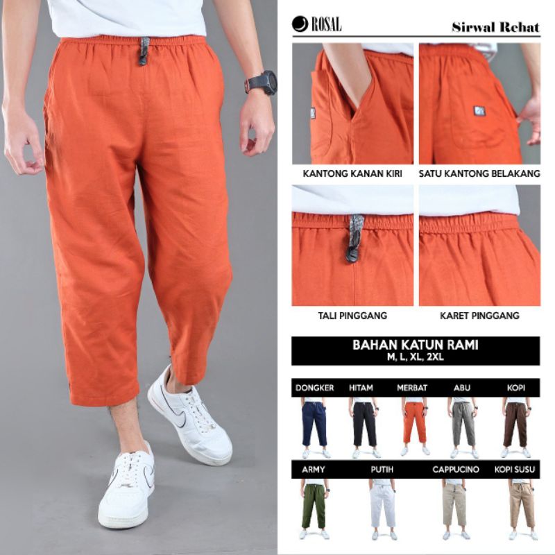 SIRWAL REHAT PRIA CELANA DEWASA CINGKRANG MURAH SIMPLE ROSAL SANTAI M-2XL