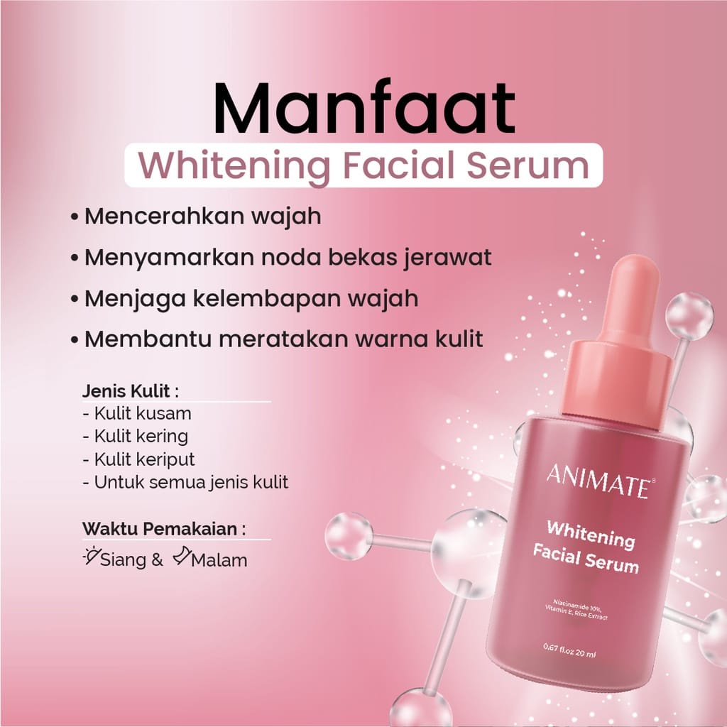 RADYSA - Animate Whitening Facial Serum 20 ml Original / Serum Wajah / Serum Pemutih Wajah