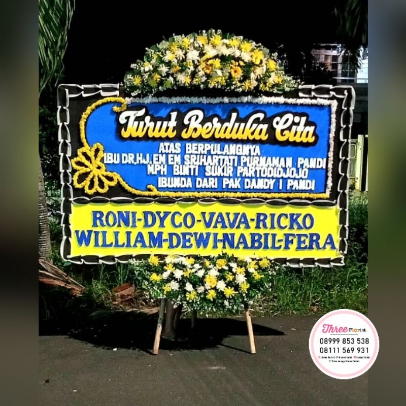 bunga papan dukacita / ucapan berduka / bunga papan / bunga papan ucapan