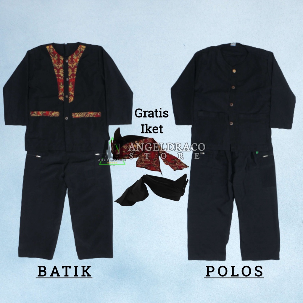 Setelan Baju Pangsi Anak Laki Laki Perempuan Usia 0-13 Tahun