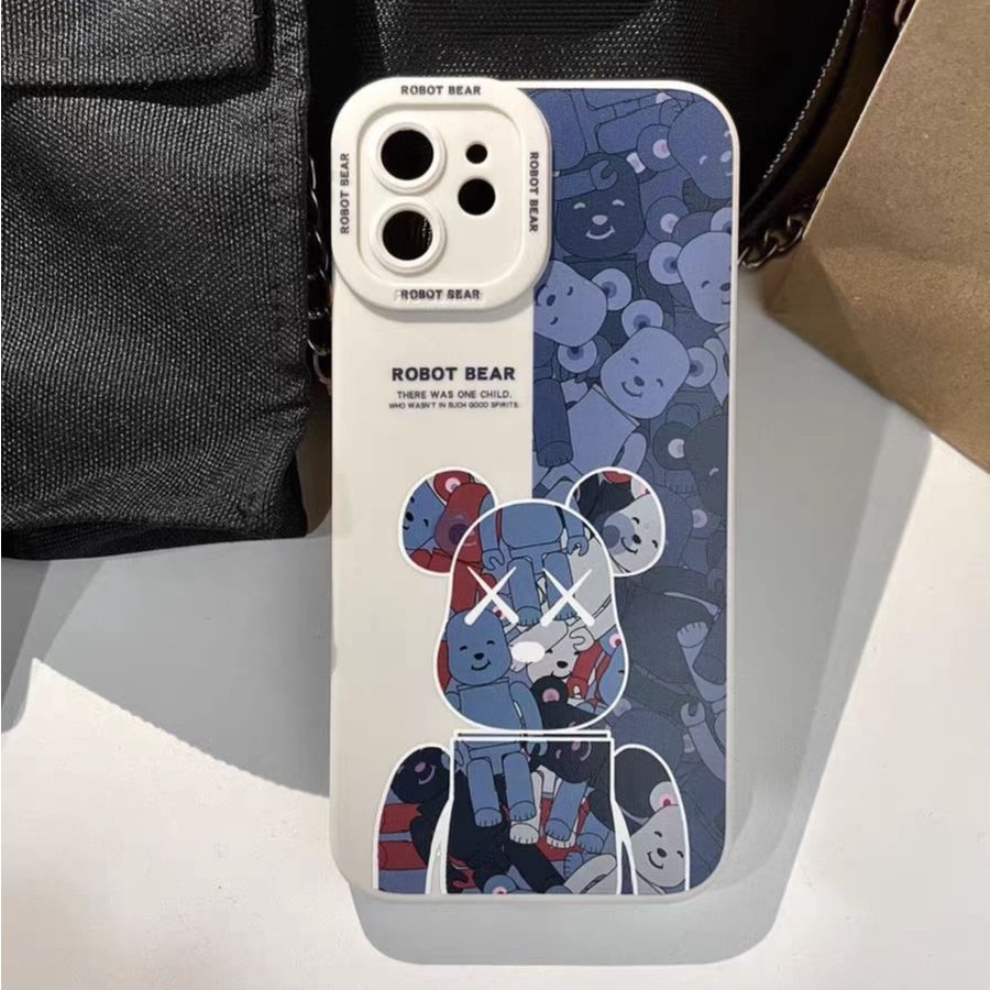 Ins Casing iPhone 14 14pro 14Plus 14prm 13 13pro 13prm 11 7Plus 8Plus Xr XS 12pro Max Motif Beruang Mekanik