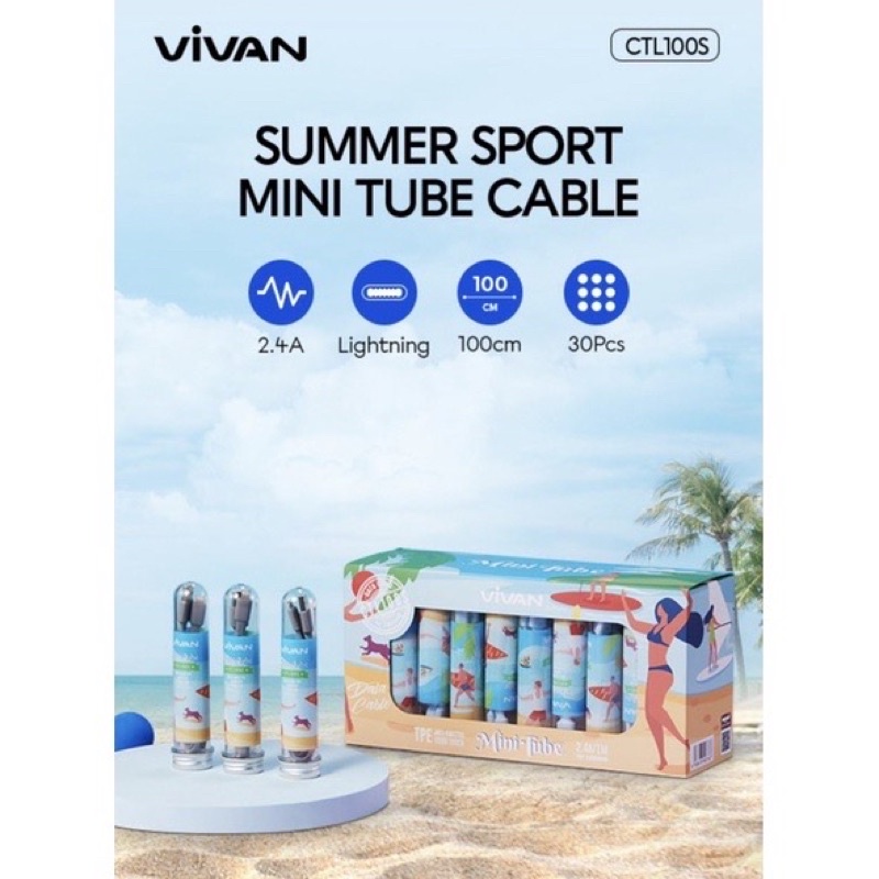 BC - KABEL DATA VIVAN MINI TUBE LIGHTNING UNTUK IPHONE ORIGINAL VIVAN